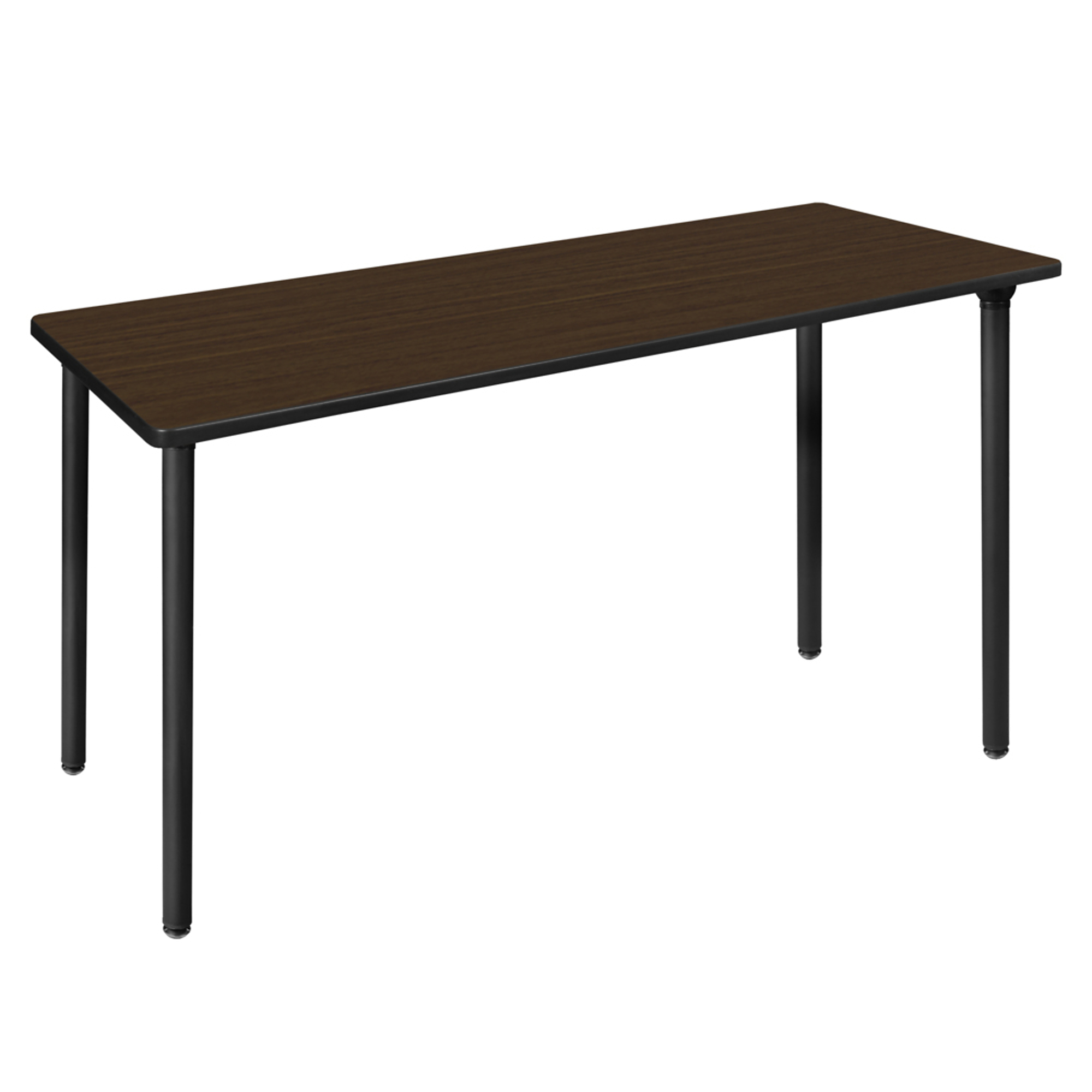Regency Kee Folding Training Seminar Table — 72in. x 24in., Neo Walnut Top, Black Legs, Model# MTF7224NWBK